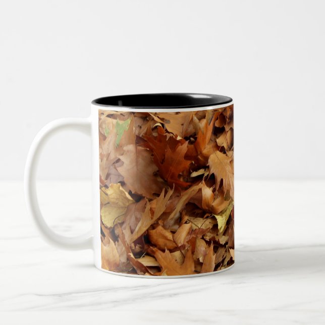 Taza Bicolor otoño, hojas secas (Izquierda)