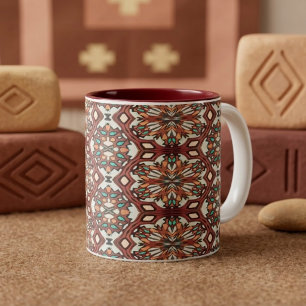 Taza Bicolor Otoño Mandalas de dos tonos