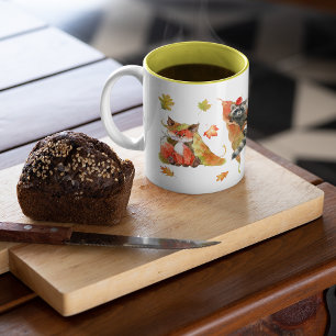 Taza Bicolor Otoño otoño cúter Animals Clipart