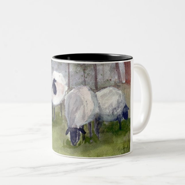 Taza Bicolor Oveja ruidosa (Anverso derecho)