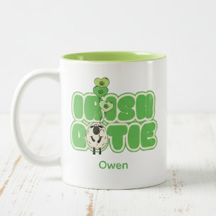 Taza Bicolor Oveja Shamrock Cutié Irlandesa