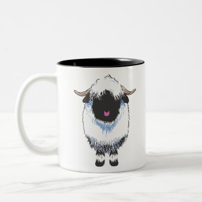 TAZA BICOLOR OVEJAS DE VALAIS BLACKNOSE (Izquierda)