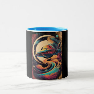 Taza Bicolor OVNI Viaje Galaxia