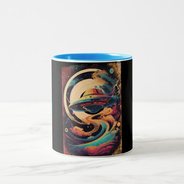 Taza Bicolor OVNI Viaje Galaxia (Centro)