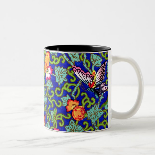 Taza Bicolor Owen Jones Antique Butterflies Oriental (Derecha)
