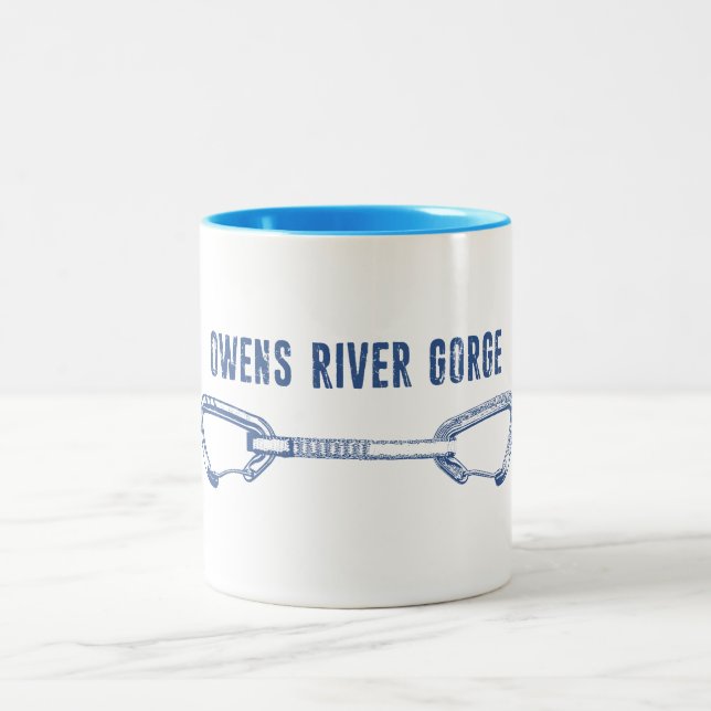 Taza Bicolor Owens River Gorge Rock Climbing Quickdraw (Centro)
