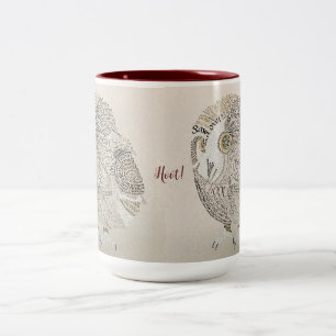Taza Bicolor Owl Coffee Mug