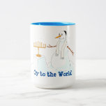 TAZA BICOLOR ¡OYE AL MUNDO!<br><div class="desc">¡Feliz regalo de Hanukkah llevando OY al mundo! ¡Nuestro muñeco de nieve judío tiene la idea correcta!</div>