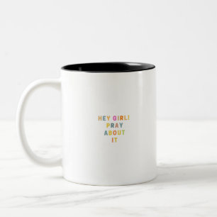 Taza Bicolor ¡OYE! CHICA REZA POR ELLO  Decal religioso  Biblia