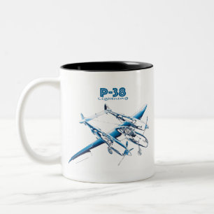 TAZA BICOLOR P-38