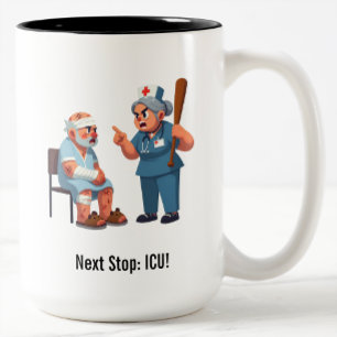 Taza Bicolor Paciente de edad avanzada con derecho a recibir a