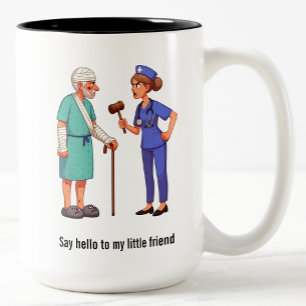 Taza Bicolor Paciente de edad avanzada con derecho a recibir a