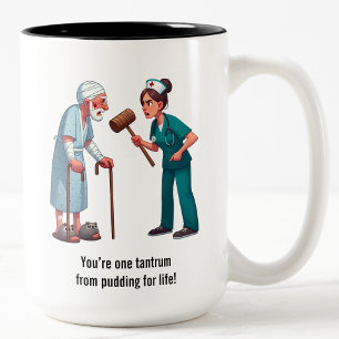 Taza Bicolor Paciente de edad avanzada con derecho a recibir a 
