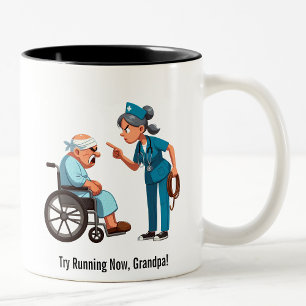Taza Bicolor Paciente de edad avanzada con derecho al tratamien
