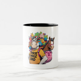Taza Bicolor Pack Mule Dad - Caballo divertido