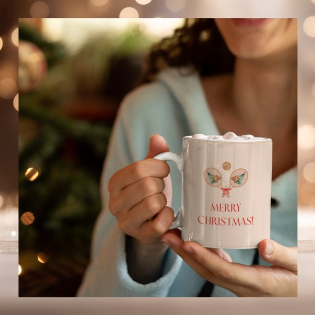 Taza Bicolor Padel Christmas Mug - A Festive Padel Motif (Subido por el creador)
