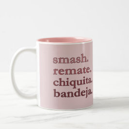 Taza Bicolor Padel Coffee Mug-Personalize Word Vibes Dusty Rose