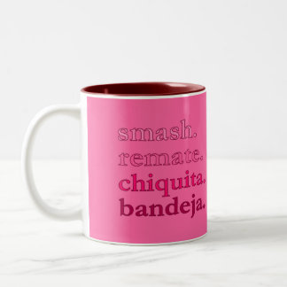 TAZA BICOLOR PADEL COFFEE MUG – WORD VIBES – CHERRY PINKS