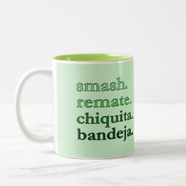 TAZA BICOLOR PADEL COFFEE MUG – WORD VIBES - MATCHA GREEN