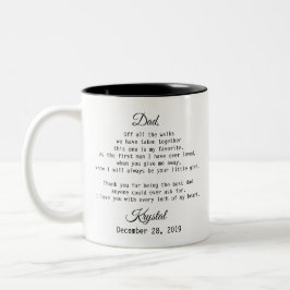 Taza Bicolor Padre personalizado del puente
