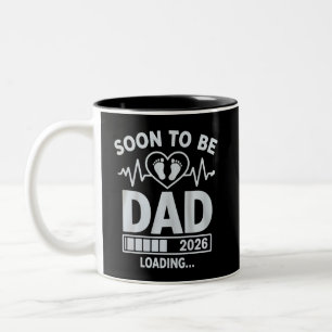 Taza Bicolor Padre Pronto a Ser 2026 Anuncio de Embarazo en Car