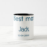Taza Bicolor padrino mejor hombre añadir nombre de texto solter<br><div class="desc">diseño</div>