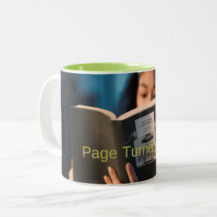 Taza Bicolor Page Turner's Bliss Mug   Sonidos de libro relajan