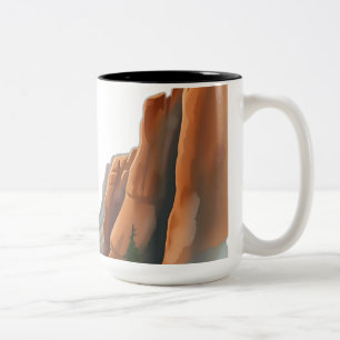 Taza Bicolor Paisaje acuático del cañón estelar