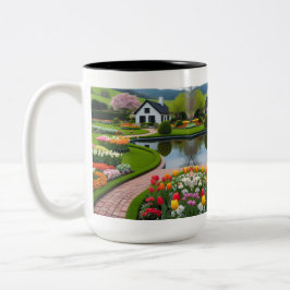 Taza Bicolor paisaje ajardinado