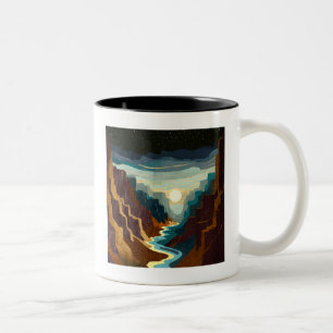 Taza Bicolor Paisaje Canyon Sunset