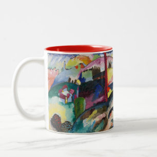 Taza Bicolor Paisaje con chimenea de fábrica de Wassily Kandins