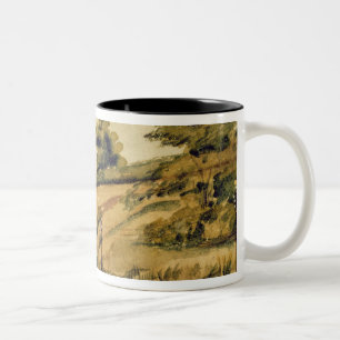 Taza Bicolor Paisaje con el tren, 1854 (w/c y lápiz en pape