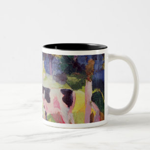 Taza Bicolor Paisaje con vacas y un camello