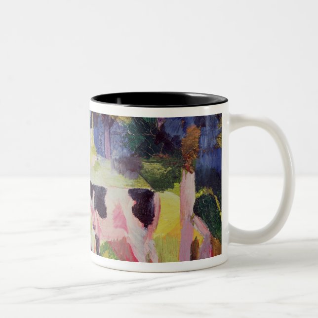 Taza Bicolor Paisaje con vacas y un camello (Derecha)