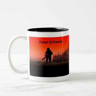 Taza Bicolor Paisaje de Arborisco Arbórico Tree Surgeon Chainsa
