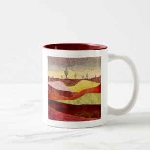 Taza Bicolor Paisaje de cactus del desierto