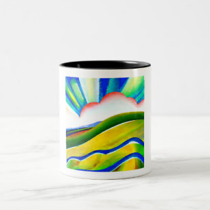Taza Bicolor Paisaje del arcoiris Sunburst