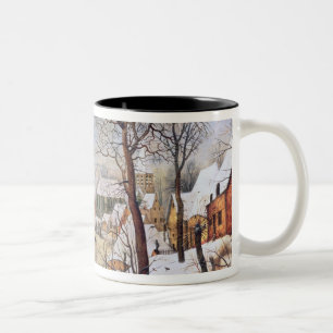 Taza Bicolor Paisaje del invierno con Birdtrap, 1601