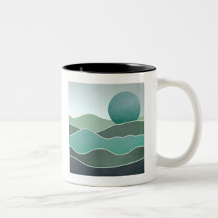 Taza Bicolor Paisaje del Mundo Turquesa