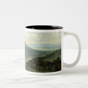 Taza Bicolor Paisaje del río, 1697