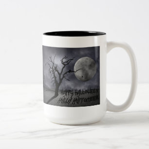 Taza Bicolor Paisaje fantasmagórico Halloween