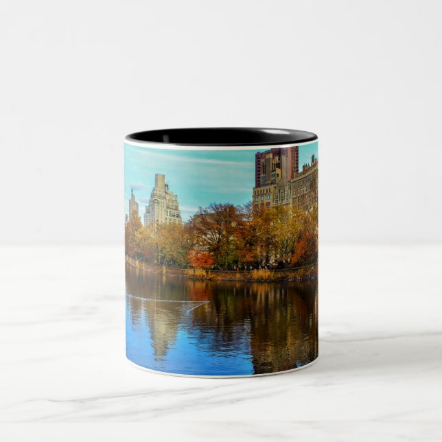 Taza Bicolor Paisaje hermoso del Central Park NYC (Centro)