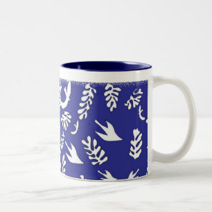 TAZA BICOLOR PAISAJE MARINO AZUL