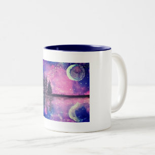 Taza Bicolor Paisaje nocturno acuático