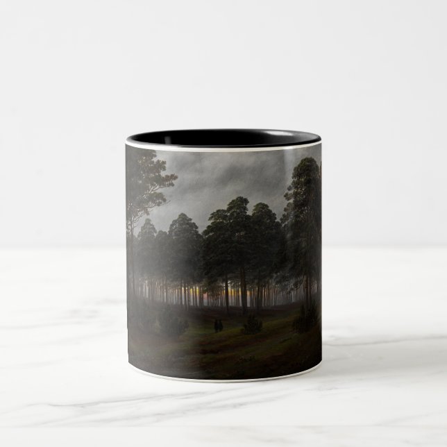 Taza Bicolor Paisaje nocturno (por Caspar David Friedrich) (Centro)