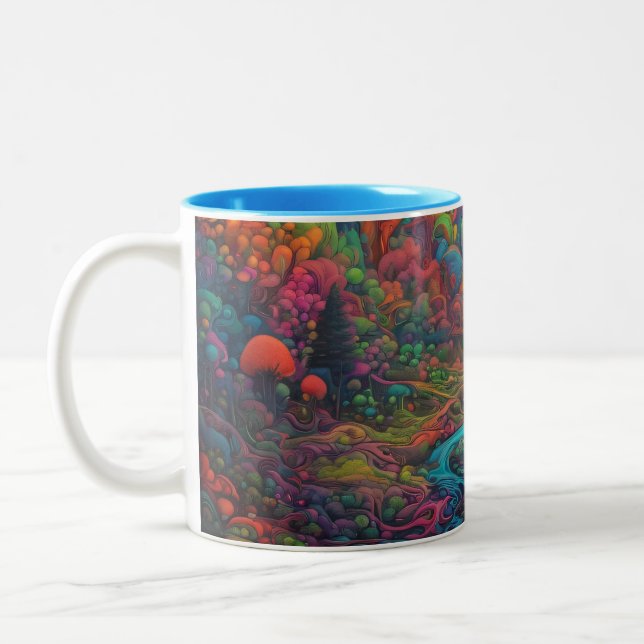 Taza Bicolor Paisaje psicodélico (Izquierda)