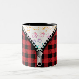 Taza Bicolor Paisajes de perro cubiertos de búfalo