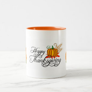 Taza Bicolor Paisajes Naturales de Otoño Hojas de Calabaza Temp