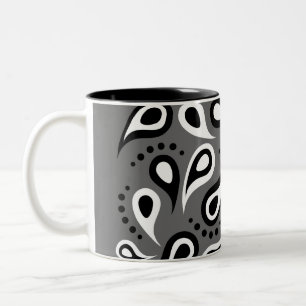 Taza Bicolor Paisley Coffee Mug