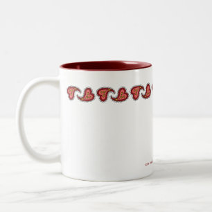 Taza Bicolor Paisley Heart Mug
